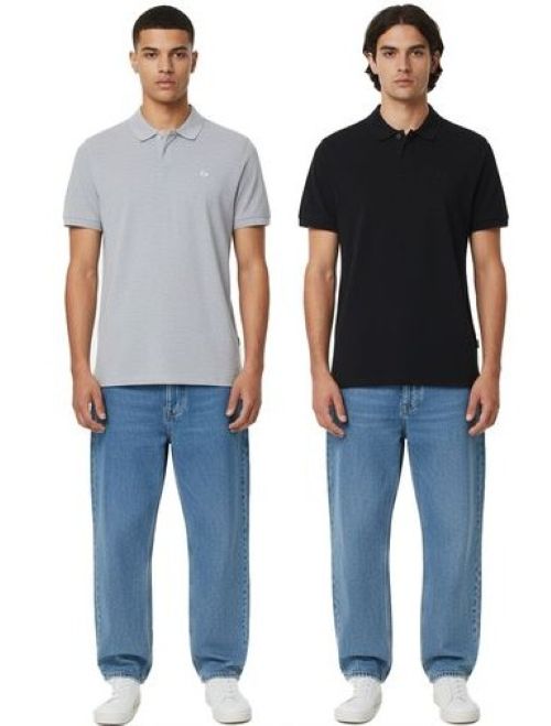 Blend | Heren | Polo shirt | 2 pack | Regular fit | 100% Katoen | Grijs - Zwart