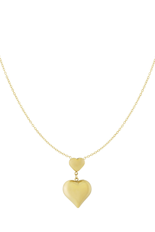 Yehwang | Ketting en armband | Lots of hearts | goud - stainless steel