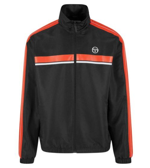 Sergio Tacchini | Heren | Trainingspak | 2 Delig | Cryo Tracksuit | Zwart- Oranje | Retro vibe | Sportief & Comfortabel | Regular Fit