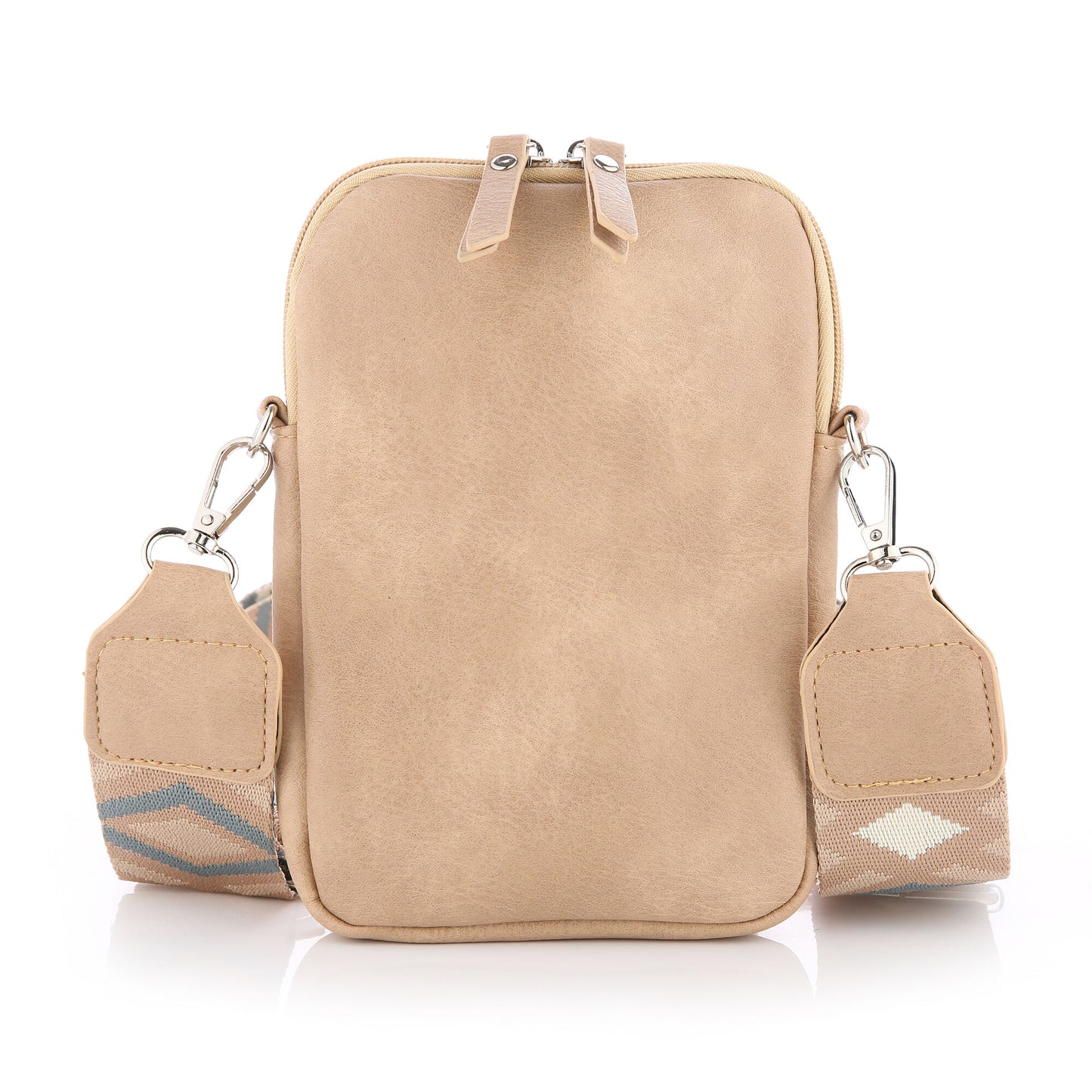 Schoudertasje - telefoontasje | Crossbody | effen | Shiney Brons