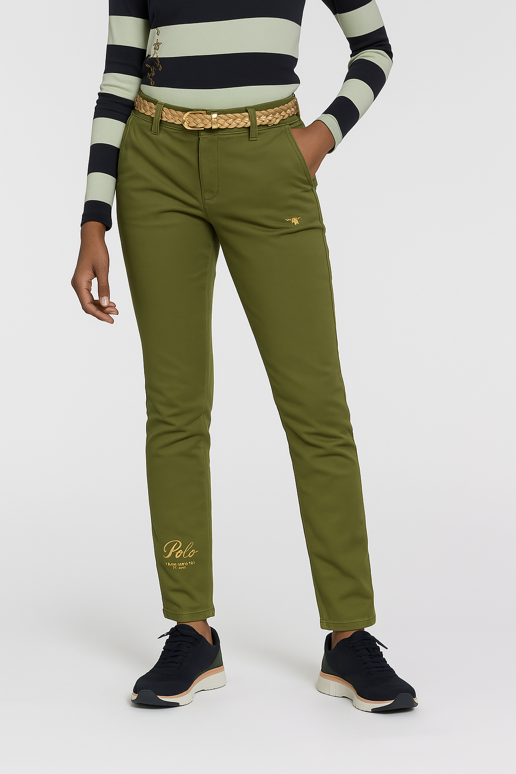 Tom Tailor |Dames | Polo team | Chino Paperbag | Army Green