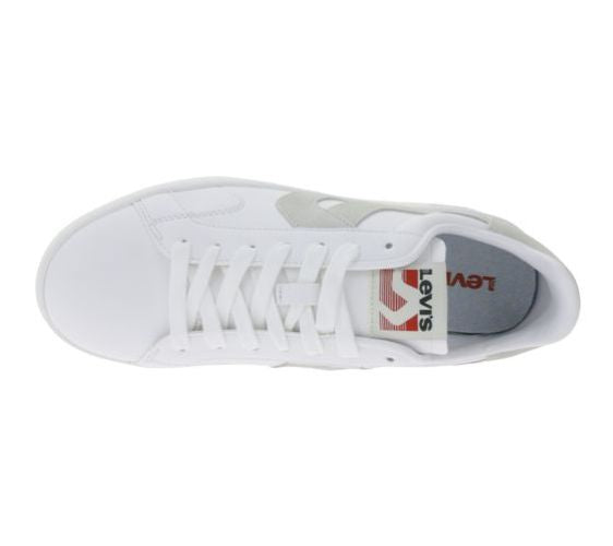 Levi’s | Heren | Sneaker | Swift | Leather overlay look | Wit – Grijs