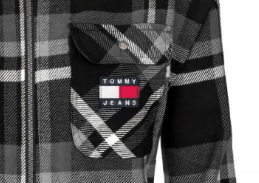 Tommy Jeans | Heren | Overshirt |Check Zip | Zwart- Grijs ruit