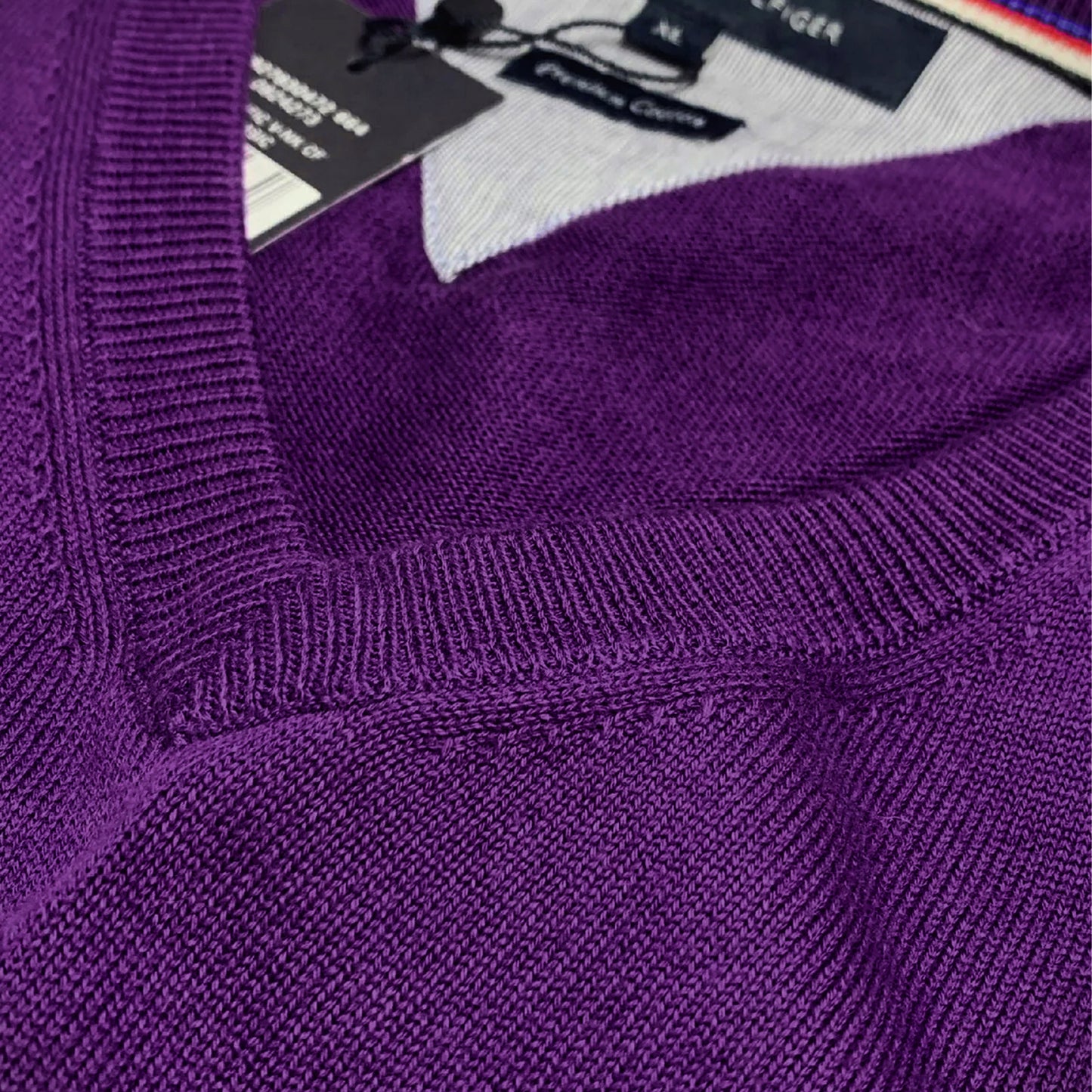 Tommy Hilfiger | Heren | Classic V hals trui | Sprankelend paars
