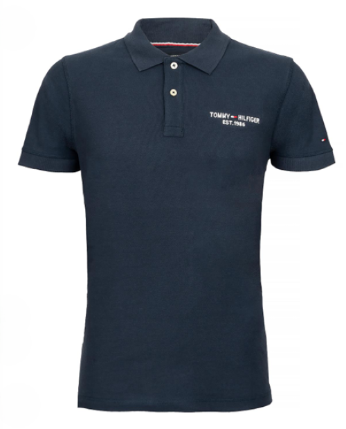 Tommy Hilfiger | Heren | Polo | Geborduurd logo| Black Iris - Donkerblauw