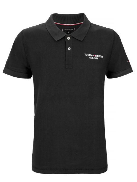 Tommy Hilfiger | Heren | Polo | Geborduurd logo| Zwart