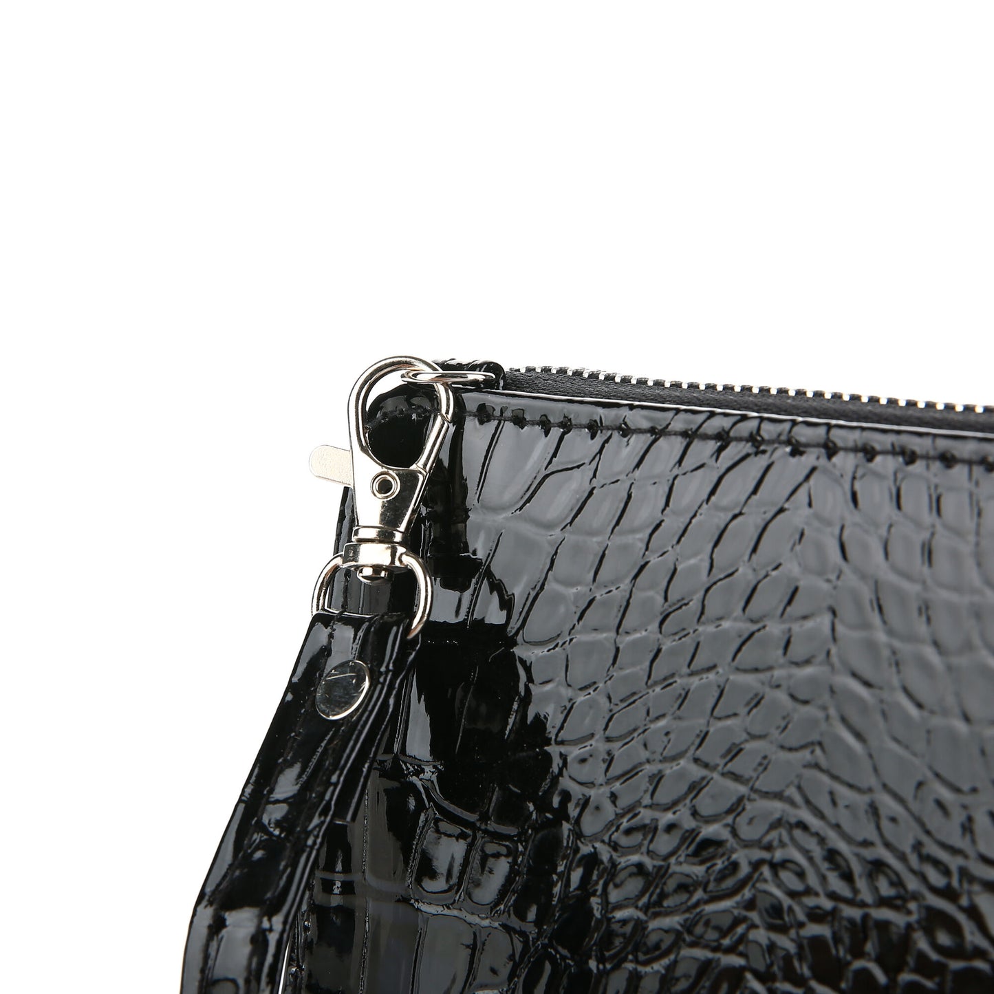 Schoudertasje - telefoontasje - Portemonnee | Crossbody | Kroko lak | Khaki