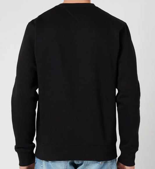 Tommy Jeans | Heren | Regular fleece crew neck | Zwart