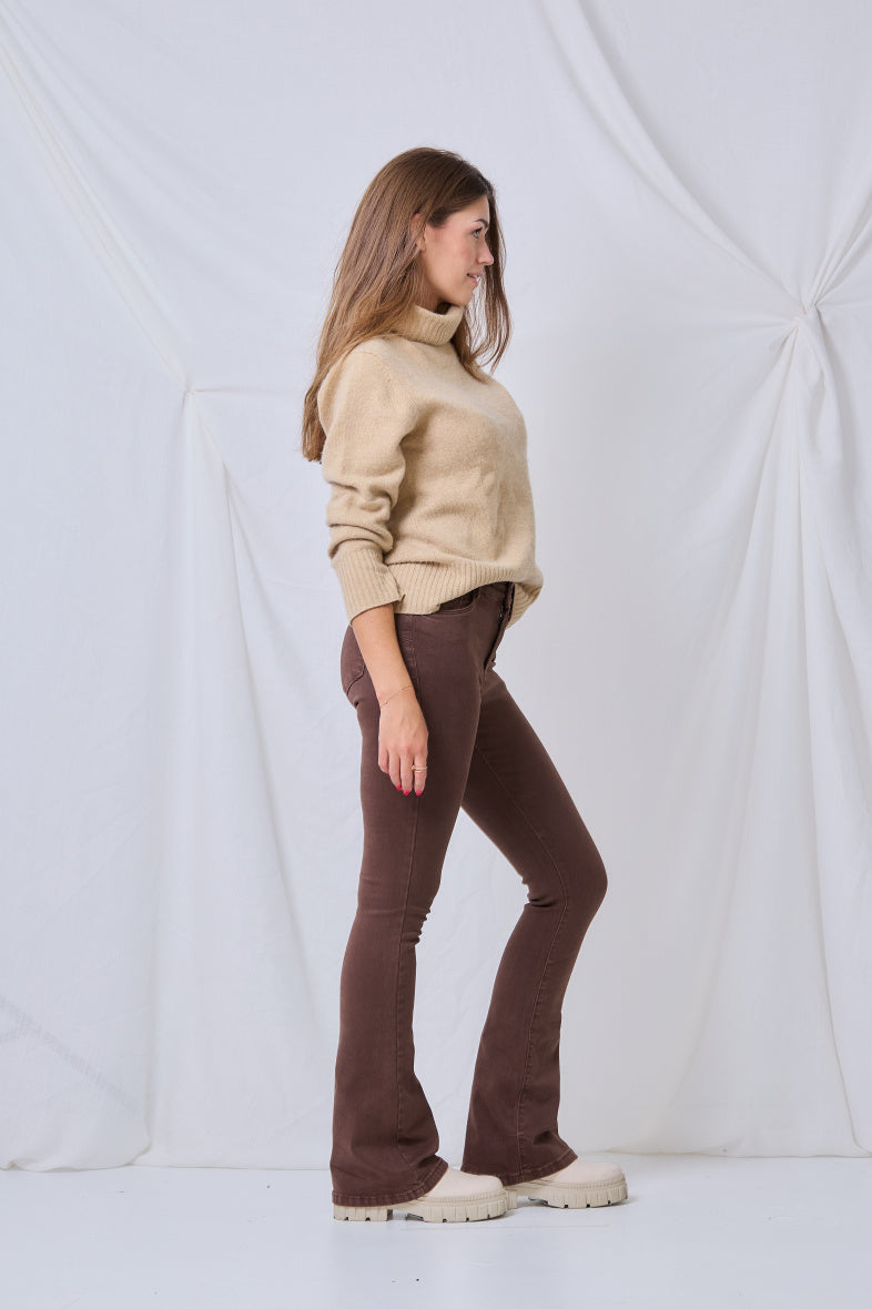 Ana & Lucy | Dames | Flared - Push up | Bruin - Chocolade