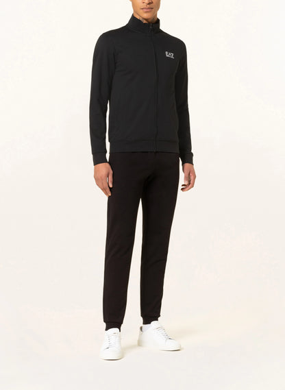 Emporio Armani - EA7 | Heren | Sweatvest | Zwart | Logo | Opstaande Kraag