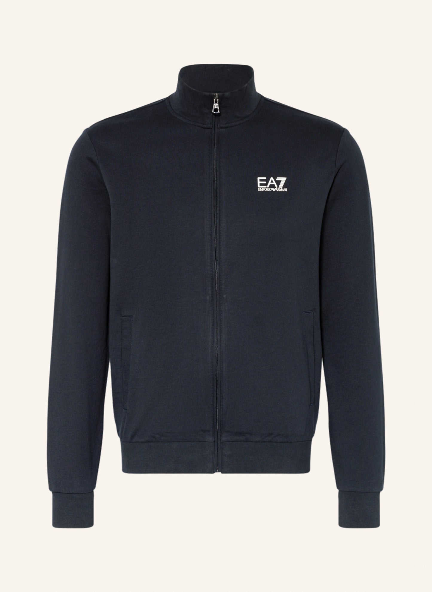 Emporio Armani - EA7 | Heren | Sweatvest | Blauw – Night blue | Logo | Opstaande Kraag
