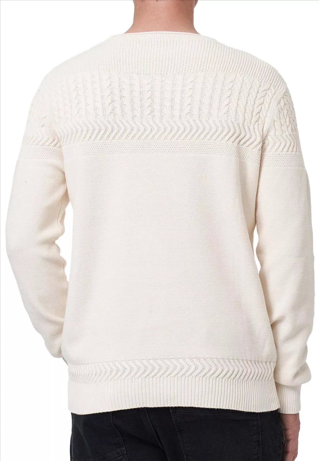 Rusty Neal | Heren | Sweater | Gebreid met kabel | Diverse kleuren | Ivoor