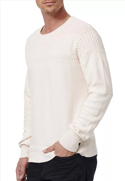 Rusty Neal | Heren | Sweater | Gebreid met kabel | Diverse kleuren | Ivoor