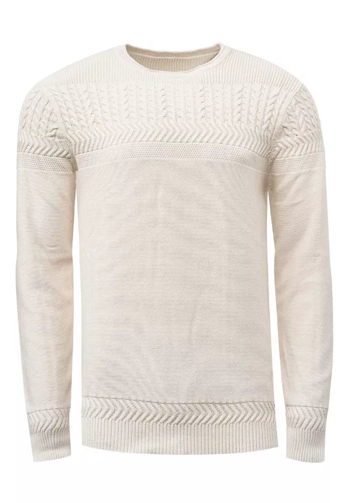 Rusty Neal | Heren | Sweater | Gebreid met kabel | Diverse kleuren | Ivoor