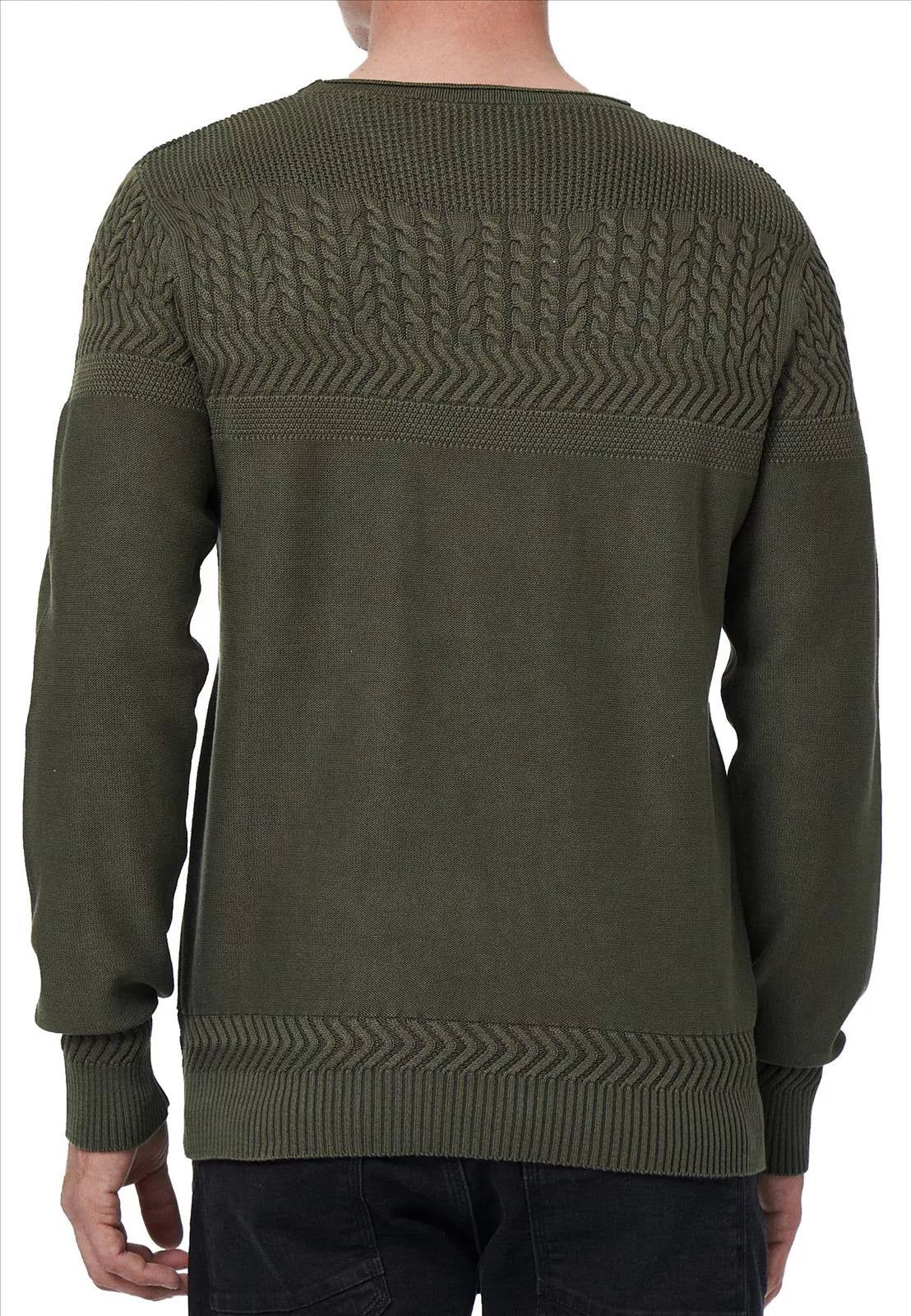 Rusty Neal | Heren | Sweater | Gebreid met kabel | Diverse kleuren | Khaki