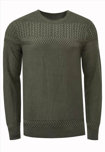 Rusty Neal | Heren | Sweater | Gebreid met kabel | Diverse kleuren | Khaki