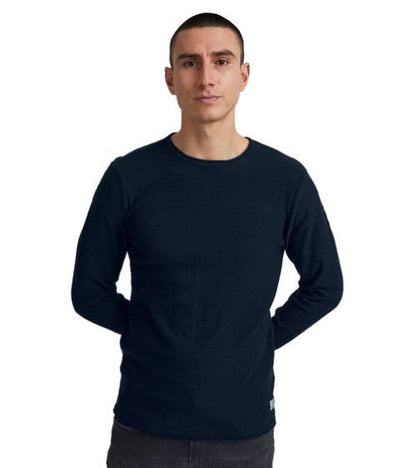11 PROJECT | Heren | Classic | Fijn gebreide trui | Marine Blauw