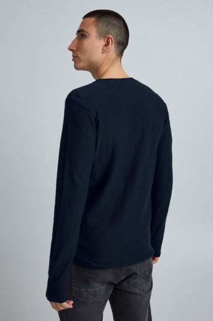 11 PROJECT | Heren | Classic | Fijn gebreide trui | Marine Blauw