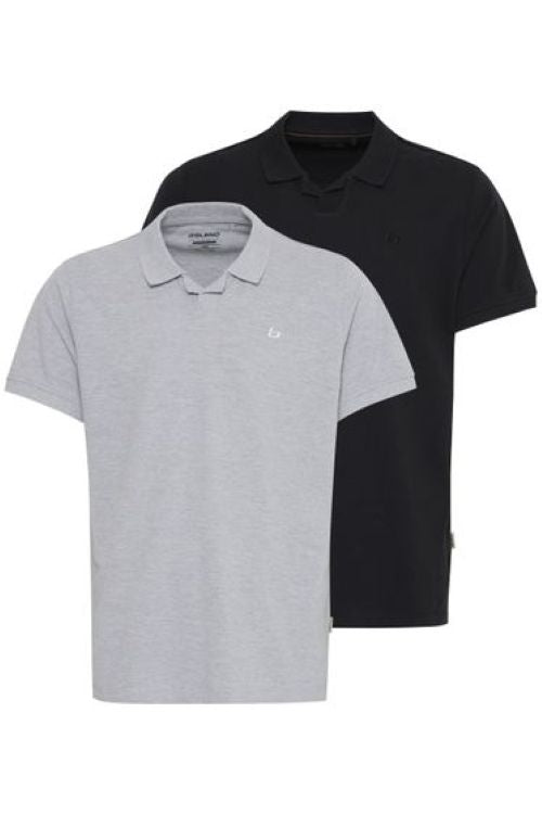 Blend | Heren | Polo shirt | 2 pack | Regular fit | 100% Katoen | Grijs - Zwart