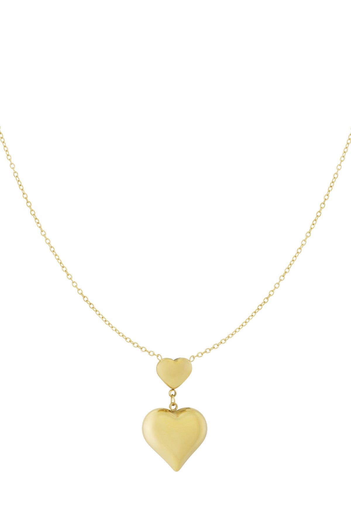 Yehwang | Ketting en armband | Lots of hearts | goud - stainless steel