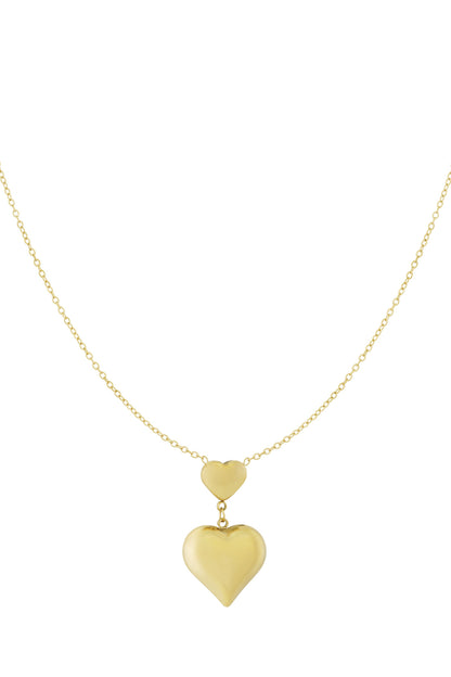 Yehwang | Ketting en armband | Lots of hearts | goud - stainless steel