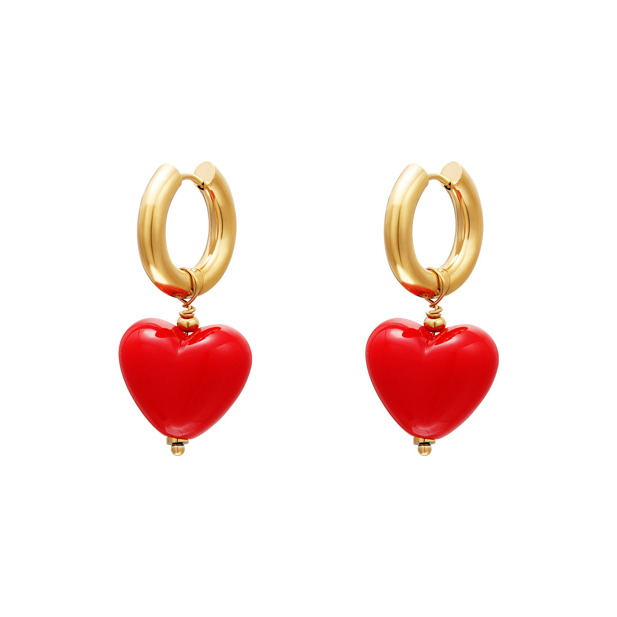 Yehwang | Oorbellen | 2 delig "earparty Love" | stainless steel