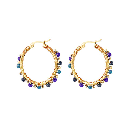 Yehwang | Oorbellen | 3 delig "earparty Colour" | Stainless steel
