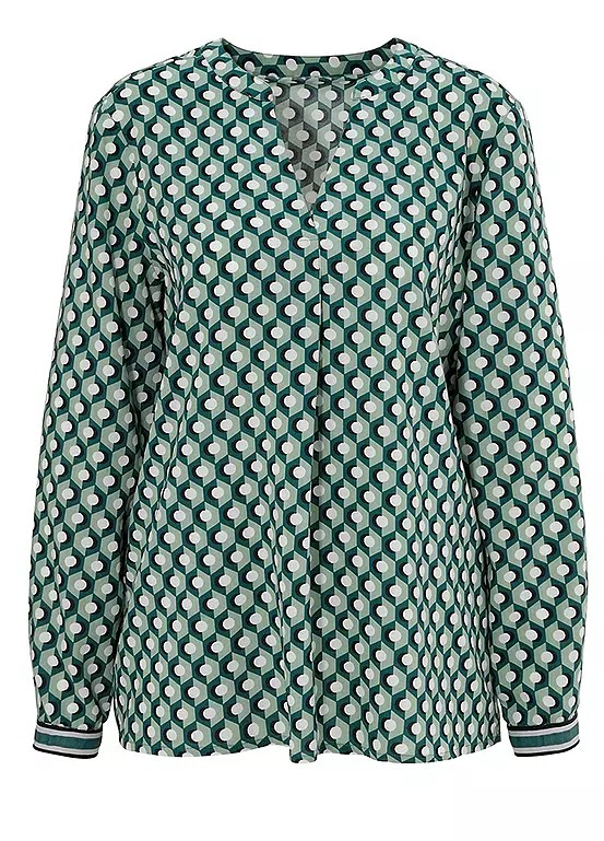 Aniston | Dames |  Blouse | Graphic print | Groen