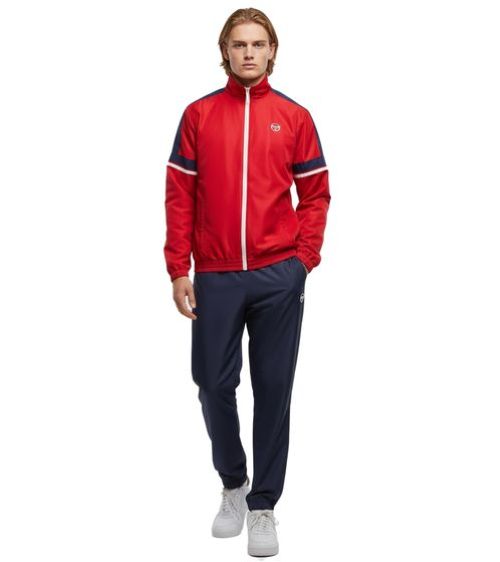 Sergio Tacchini | Heren | Trainingspak | 2 Delig | Cryo Tracksuit | Zwart- Oranje | Retro vibe | Sportief & Comfortabel | Regular Fit (kopie)