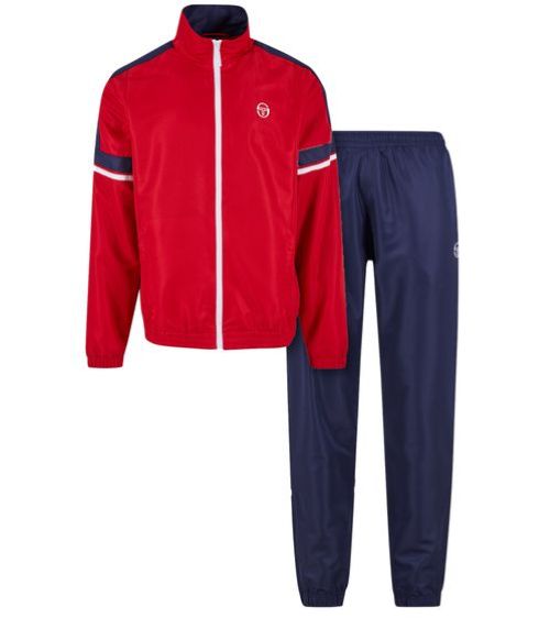 Sergio Tacchini | Heren | Trainingspak | 2 Delig | Cryo Tracksuit | Zwart- Oranje | Retro vibe | Sportief & Comfortabel | Regular Fit (kopie)