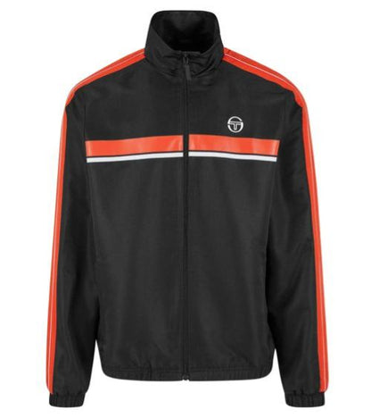 Sergio Tacchini | Heren | Trainingspak | 2 Delig | Cryo Tracksuit | Zwart- Oranje | Retro vibe | Sportief & Comfortabel | Regular Fit