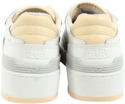 HUB | Dames | Sneakers | Smash L31 | Wit – Butter Beige| Echt Leer | Terry Lining | Ventilerende Insole | Comfort & Premium Look (kopie)