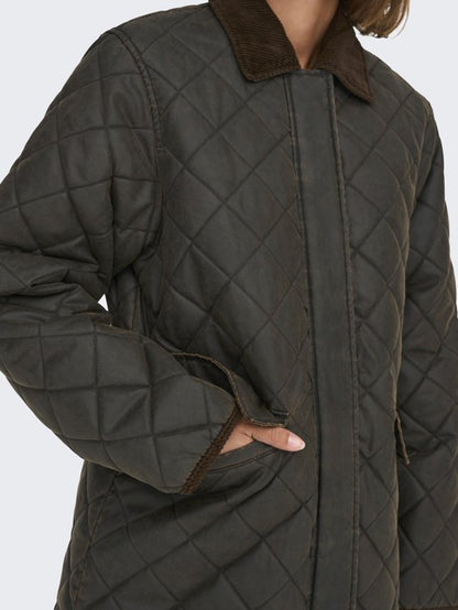Only | Quilted Jack | Tussenjas | Coated | Grijs / Bruin