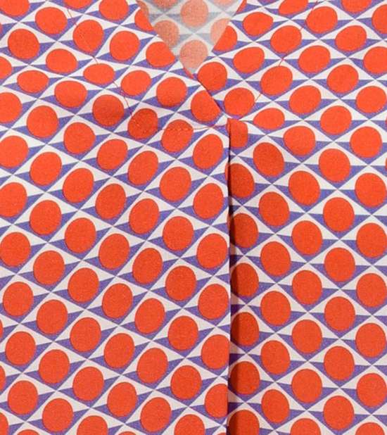 Aniston | Dames |  Blouse | Graphic print | Rood - Blauw - Wit