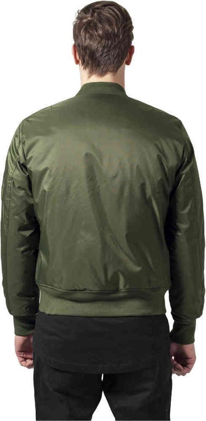 Urban Classics | Heren |  Bomber Jack | Zip Pockets | Heuplengte | Lange mouw | Khaki