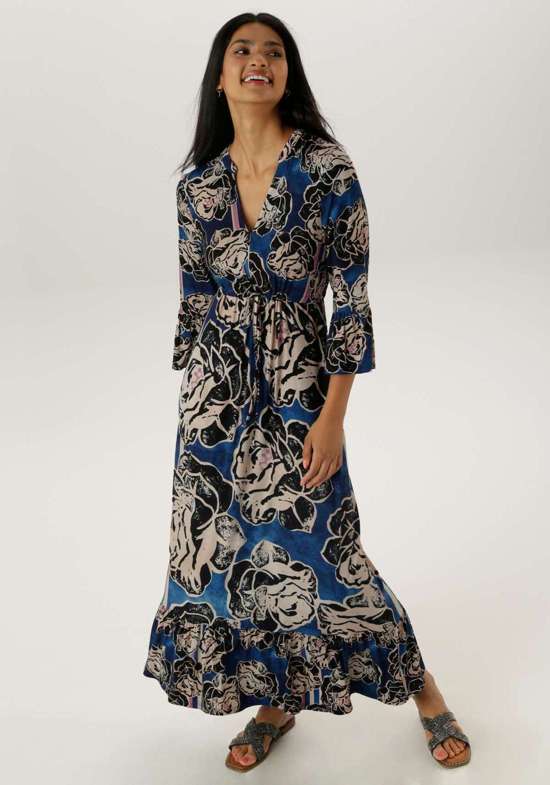 Aniston | Dames | Maxi Jurk | Bloemmotief | Soepelvallend