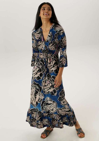 Aniston | Dames | Maxi Jurk | Bloemmotief | Soepelvallend