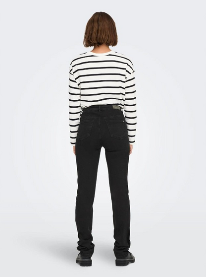 Only | Dames | Jeans | MIDSLIM | Onlsui | Zwart Denim