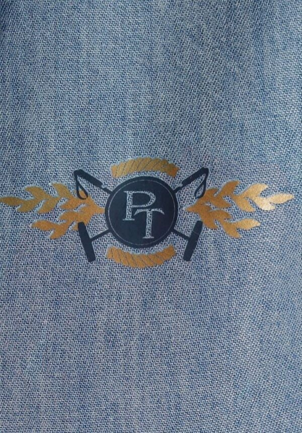 Tom Tailor | Dames | Denim shirt met pofmouwtje en ruffle kraagje