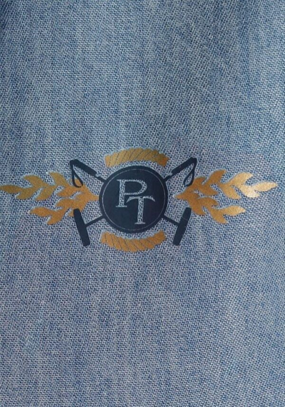 Tom Tailor | Dames | Denim shirt met pofmouwtje en ruffle kraagje