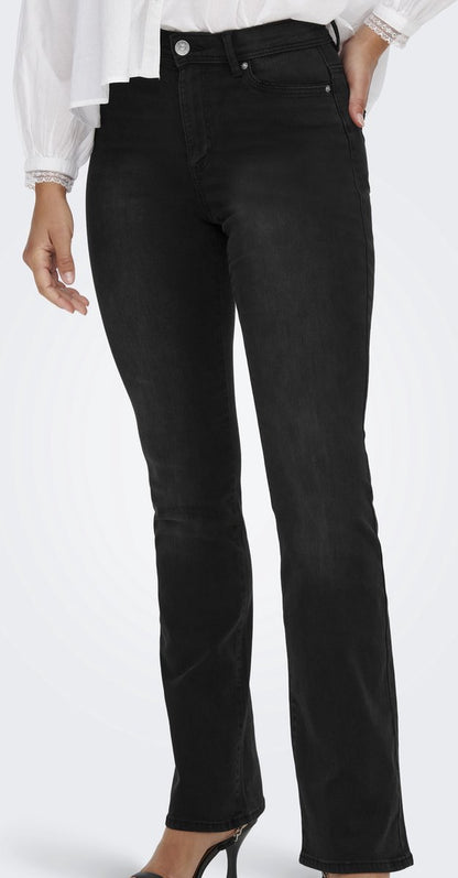 Only | Dames | Jeans |  Flared  |BJ1097 NOOS | Zwart