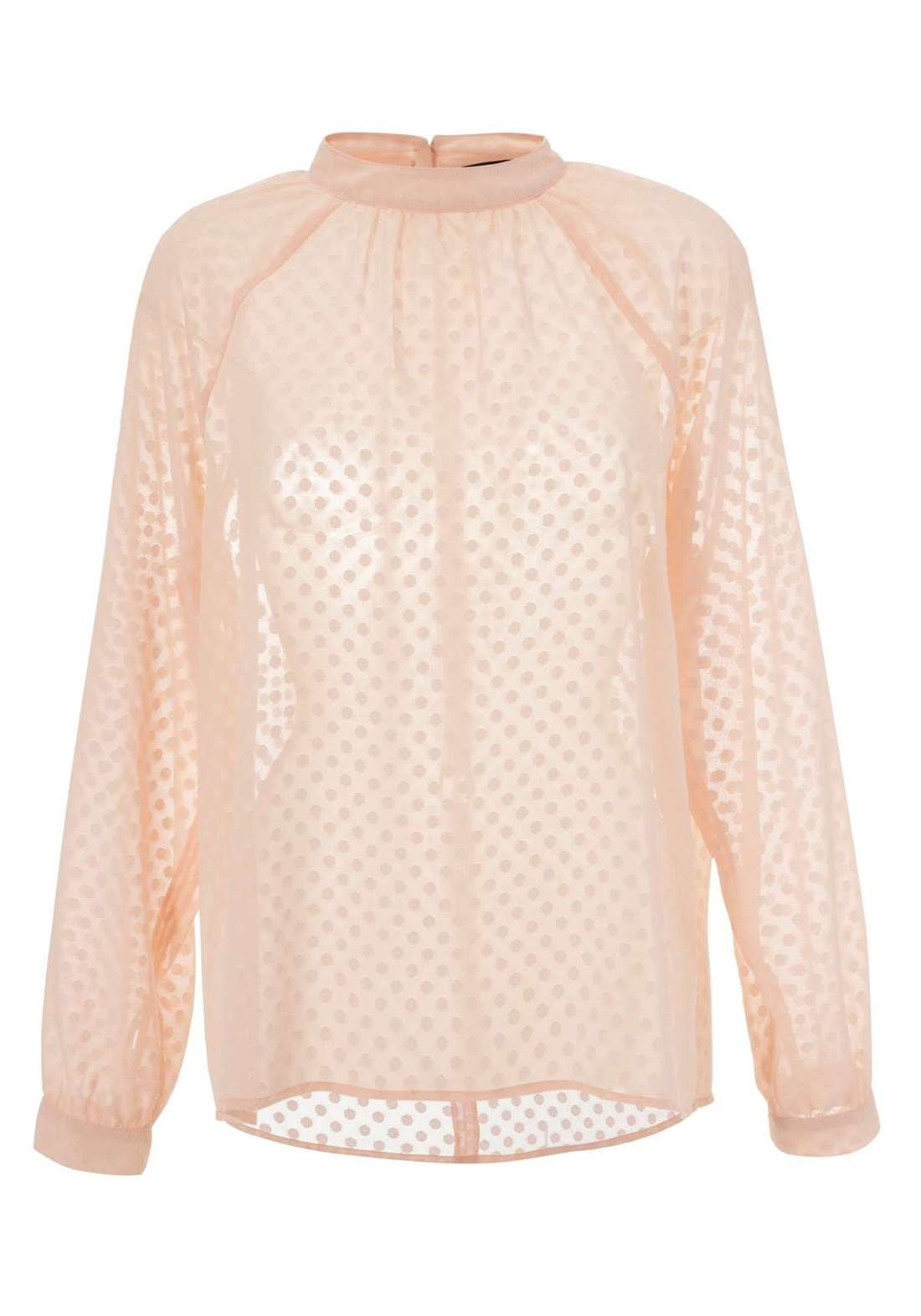 Aniston | Dames | Blouse | Feestelijk | Gestippeld Transparant | Roze