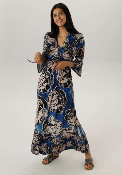 Aniston | Dames | Maxi Jurk | Bloemmotief | Soepelvallend