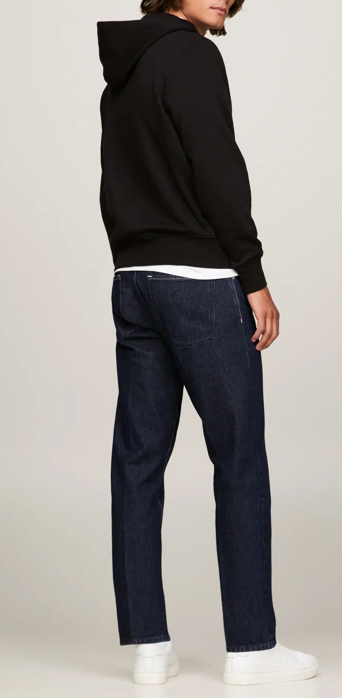Tommy Jeans | Heren | Hoodie flagpatch logo klein | Zwart