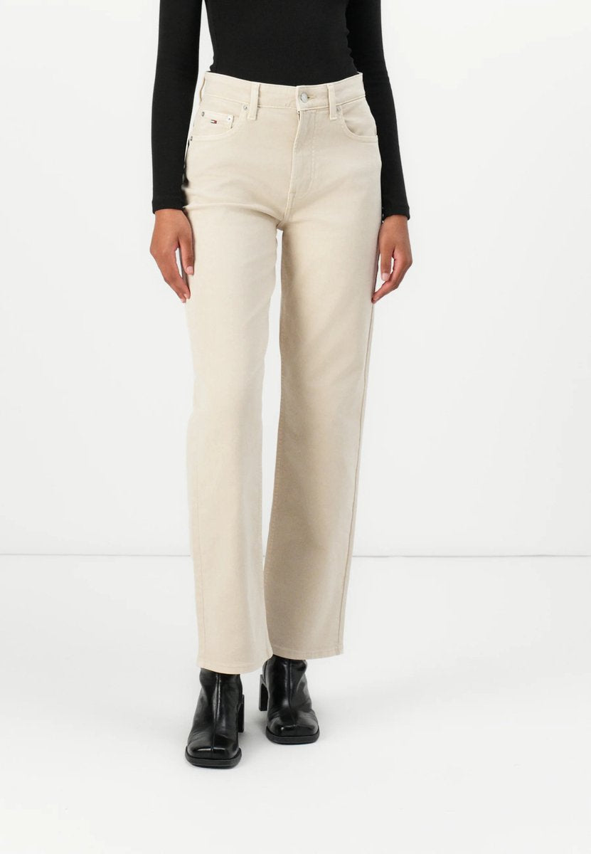 Tommy Jeans | Dames | 5 pocket | High Slim Straight ‘Layla’ | Ecru