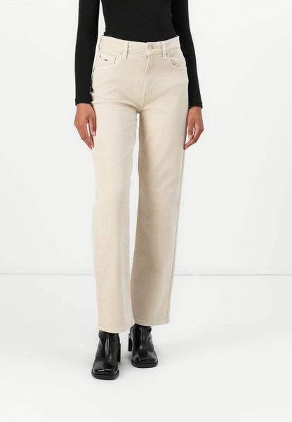 Tommy Jeans | Dames | 5 pocket | High Slim Straight ‘Layla’ | Ecru