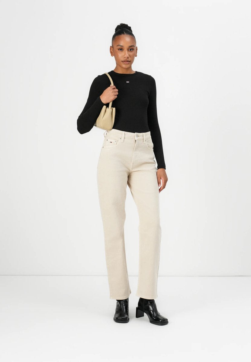 Tommy Jeans | Dames | 5 pocket | High Slim Straight ‘Layla’ | Ecru