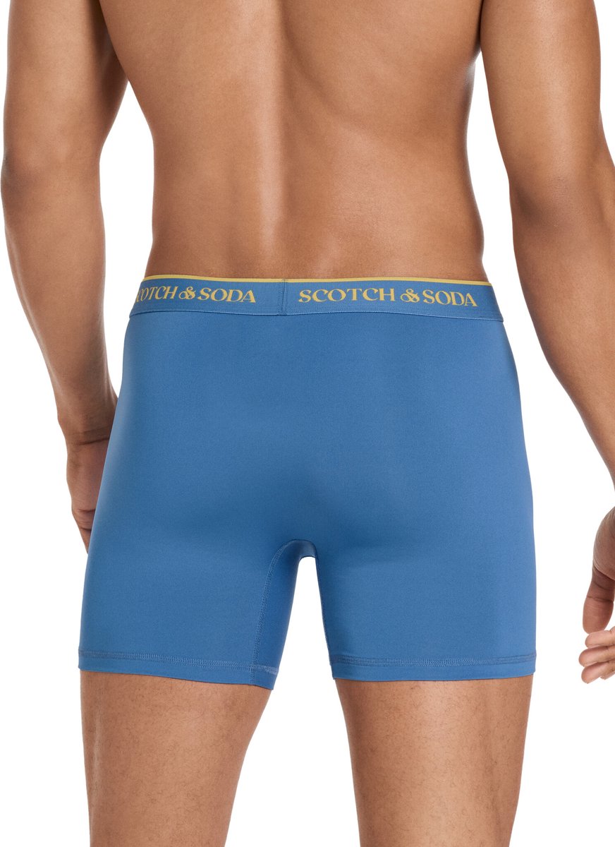 Scotch & Soda | Heren | Boxer | Active Stretch Briefs | 3-pack | Performance Fit | Zwart Blauw