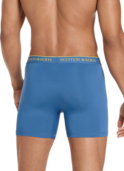 Scotch & Soda | Heren | Boxer | Active Stretch Briefs | 3-pack | Performance Fit | Zwart Blauw
