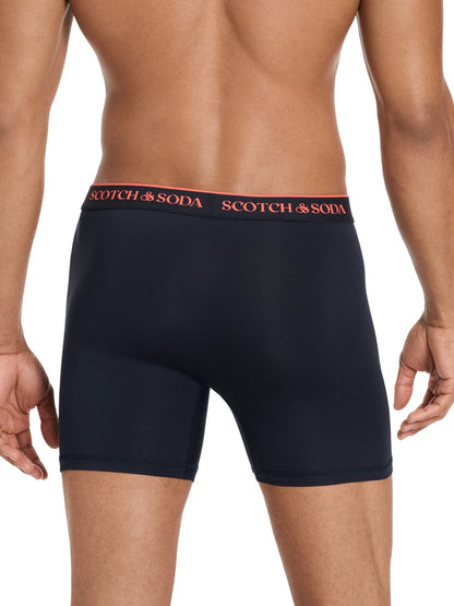 Scotch & Soda | Heren | Boxer | Active Stretch Briefs | 3-pack | Performance Fit | Zwart Blauw